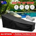 Sun Lounger Garden Furniture Cover Patio Waterproof Sunbed Rattan Bed Black AU
