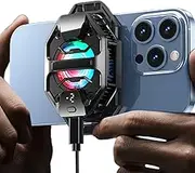 Cell Phone Cooler | Phone Radiator - Semiconductor Portable Mobile Radiator with RGB LED for Tablet Game Vlog Outdoor Beach
