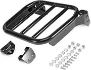 kekykm Softail Holdfast Sissy Bar Uprights Sport Luggage Rack compatible with Harley Davidson FLDE FLHC FLHCS FLSL FXBB FLI Street Bob Softail Standard Deluxe Slim Heritage Classic Gloss Black 2018-Up