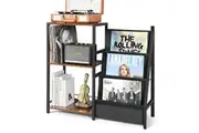STORFEX Record Player Stand with 3-Tier Vinyl Record Storage