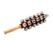 Hand JingleBells Hand Sleigh Bells Wooden Shaker Jingle Bells Stick Musical6633