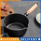 Cast Iron Mini Sauce Pan Wooden Handle Non-Stick Cooking Saucepan Small Saucepan
