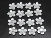 1000 Acrylic Pearl Daisy Flower Beads 11mm FlatBacks Scrapbook Craft White Ivory