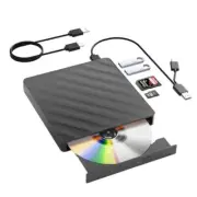 External Blu Ray Drive, 5 in 1 Portable Blu Ray Player with USB 3.0 Type-C, CD