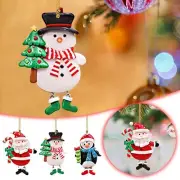 Christmas Tree Ornament Soft Clay Santa Snowman Penguin Christmas Tree Hanging