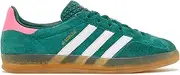 [adidas] Gazelle Indoor Womens (Green Lucid Pink, US Footwear Size System, Adult, Women, Numeric, Medium, 5)