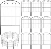 Garden Fence - Decorative Rustproof Garden Fence | Arched Edging Ground Defense Metal Wire Animal Barrier for Lawn, Plants & Backyard