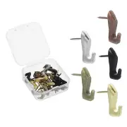 20 Pcs Push Pin Picture Hooks, Zinc Alloy Picture Hanging Nails, 5 Colors