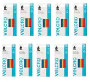 10 packs Velcro 90438ACS One-Wrap Multi Color Strap, 1/2" x 8"