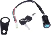 MPVPDLDZPN 1 Set Universal Motorcycle Start The Ignition Switch Lock Key with Bracket Fit for Most 50cc 70cc 90cc 110cc 150cc Accessories