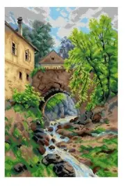 "A Bridge" Printed Canvas for Cross Stitch Tapestry Gobelin 3255