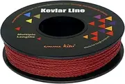 emma kites 1.5mm Braided Kevlar Cord Red 300Lb 30Ft Abrasion/Flame Resistant Tactical Paracord, Trip Line, Cord Friction-Saw, Boot Laces, Camera Strap, Survival Cord, Model Rocket Shock Cord