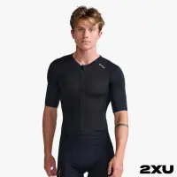 在飛比找momo購物網優惠-【2XU】男 Light Speed全拉鍊式三鐵衣(黑/金)