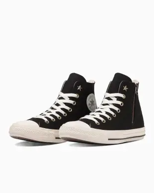 日本限定 Converse ALL STAR AG Z HI 高筒 拉鍊 懶人鞋 星星 黑色/ 26 cm