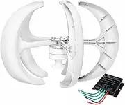 Vertical 400W Wind Turbine Generator Kit, 48V 24V 12V AC Wind Power Generator Kit Low Speed Starting for Home Street Lighting (with Controller),12v