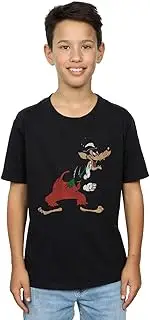 [Absolute Cult] Disney Boys Three Little Pigs Big Bad Wolf T-Shirt Black 5-6 Years