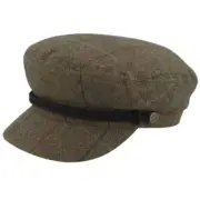 Brown Tan Black Plaid Fisherman Fiddler Cap by Brixton M