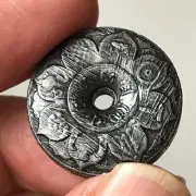 Aletai Meteorite Perfect Etched Pendant Accessories Handmade Carve Amulet Button