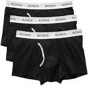 [Generic] 3 x Bonds Guyfront Trunks Mens Underwear Undies Black/White