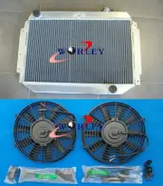 3 Rows Radiator and fans for Holden Kingswood HG HT HK HQ HJ HX HZ V8 Chevy MT