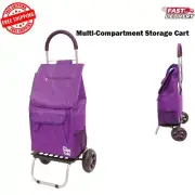 "Versatile Foldable Trolley Cart - Heavy-Duty, All-Terrain, 110 lbs Capacity"