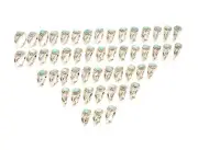 WHOLESALE 51PC 925 SOLID STERLING SILVER BLUE LARIMAR RING LOT o384