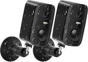 HEDNIC 2K Wireless Security Cameras Outdoor, 2 Pack Battery-Powered Cameras with AI Motion Detection, Color Night Vision, Spotlight, 2-Way Talk, Siren Alarm, IP65,Cloud/SD Storage for Home Security