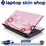 Laptop Skin Sticker Notebook Decal Pink White Floral for Apple Dell Asus 13'-16"