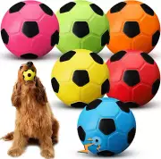 6Pc 2.6 Squeak Latex Dog Toy Ball, Soft Durable Chew Puppy Fetch