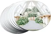 12 Pcs Mirror Centerpieces for Tables, Acrylic Round Small Mirror Tray Decoration Circular Plate for Candles Wedding Table Centerpiece Baby Shower Christmas Party Decor and Crafts 7.87 x 7.87''