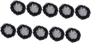 DEARMAMY 10Pcs Invisible Lace Design Hairnet Elastic Bun Cover for Dancers Womens Hair Accessories for Weddings Daily Use Protects Hair Keeps Cool Performers