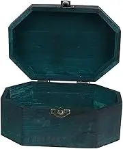 NOLITOY Vintage Wooden Storage Box Small Wooden Storage Crates with Hinge Lid for Office Home Bathroom