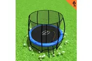 6ft Kahuna Trampoline Free Safety Net Spring Pad Mat Ladder -Blue