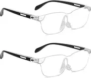 160% Magnifying Glasses Wearable Magnifier Hands-Free for Close Work Reading Sewing Hobby Craft, Lightweight (2-Pack)