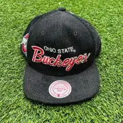 NWT Ohio State Buckeyes Corduroy Hat Youth Kids Boys Football NCAA Mitchell Ness