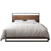 Zinus King, Queen, Double & Single Bed Frame Metal Wood Base with Headboard