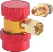 Refrigerant Tank Adapter | 1/4" Flares R134a Adapter | Adjustable High Pressure and Low Pressure Fittings for Rv Automotive