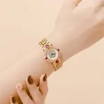 OGIVAL 愛其華 山茶花系列 時尚珠寶錶 305-11DLR 紅珠白面