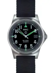 MWC G10LM European Pattern Military Watch on a Black Military Webbing Strap