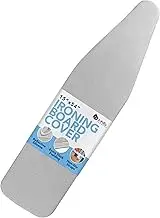 HOLDN’ Storage Ironing Board Cover and Pad - Iron Board Cover with Padding15 x 54" - Iron Board Cover Large Fits All Standard Sizes - Heat Reflective Iron Pad for Table Top Grey