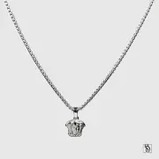 Silver Mini Medusa Handmade Necklace Greek Mythical Creature Pendant Necklace