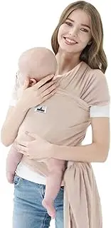 Baby Wraps Carrier, Jeroray Baby Carrier,Hands Free Infant Carrier, Lightweight,Breathable,Softness,Stone Grey