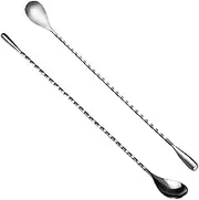 Drink Skewers Cocktail Stirrers 2PCS Long Bar Mixing Spoons Safe Smooth Edges for Cocktails Mixers