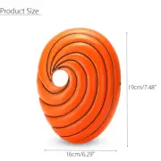 Naruto Akatsuki Tobi Uchiha Soft Latex Mask Anime Cosplay Costume 8.8" x 6.7"