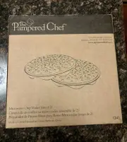 Pampered Chef Set of 2 Microwave Chip Makers Silicone Gray #1241