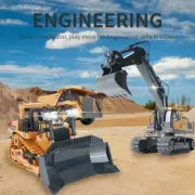 1:20 Childrens Car Toy Excavator Bulldozer Remote Control Programmable Kids Gift