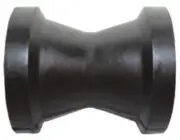 Boat Trailer Black Bow Roller 75mm L x 62mm W Suits 16mm Pin Non Marking