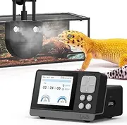 J&A Smart Reptile Terrarium Fogger, Automatic Humidifier System for Vivarium - Programable Timer with Temperature/Humidity Probe, Ideal for for Amphibian Habitat (Black)