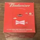 Budweiser 6 Can Personal Mini Cooler Mini Fridge 120V AC or 12V DC Home / Car