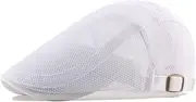 [Lifup] Men Breathable Mesh Adjustable Flat Cap Beret Ivy Gatsby Newsboy Cabbie Caps Summer Hat